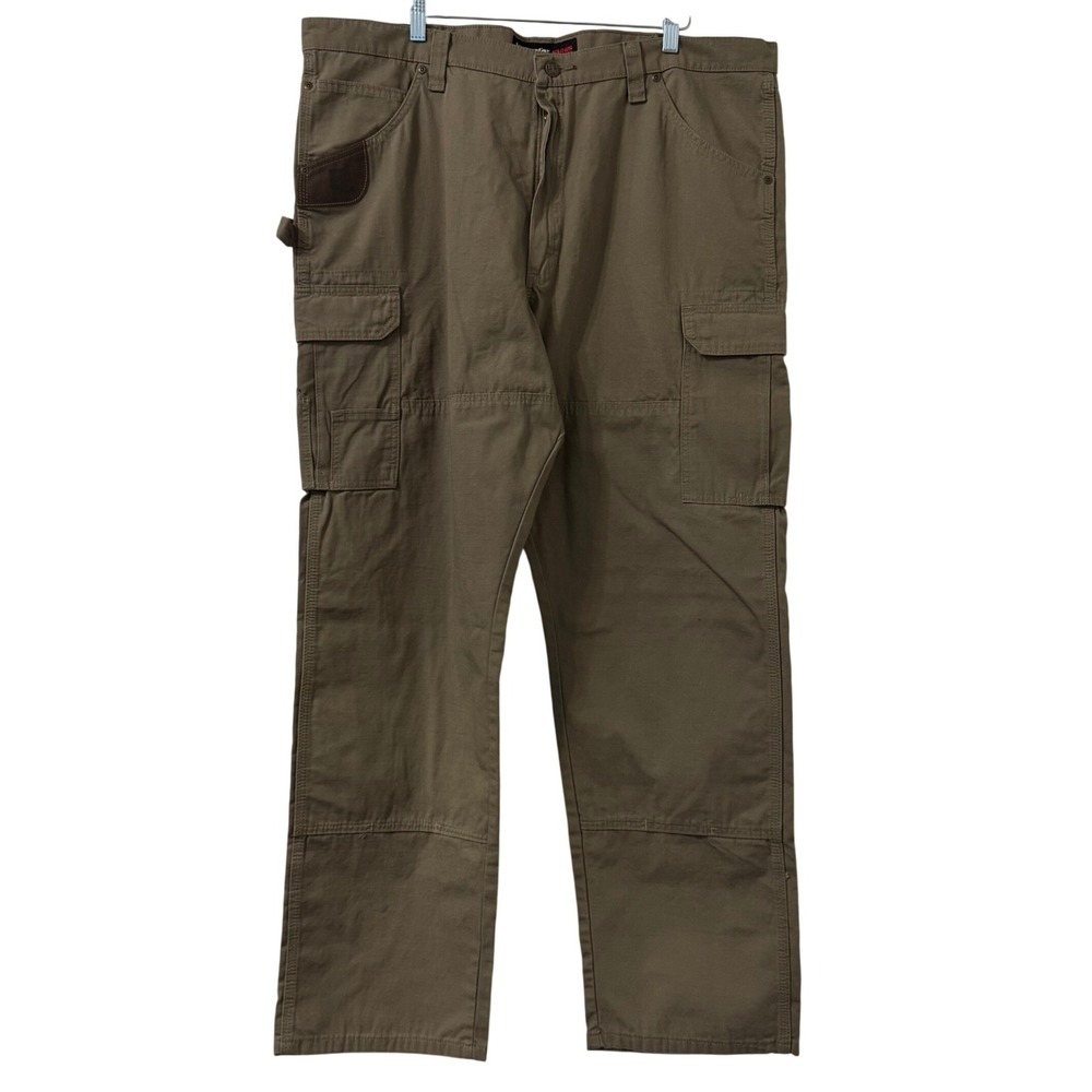 Wrangler Riggs Workwear Ranger‎ Relaxed Fit Ripstop Cargo Pants Mens 42x32 Tan